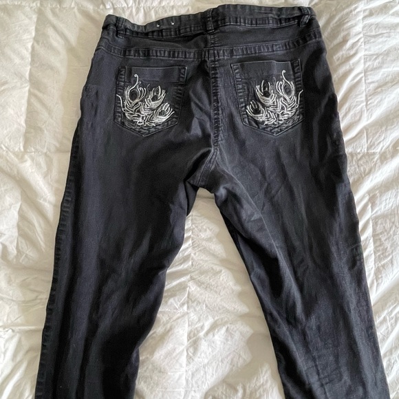 D/C black flame denim jeans (plus size) - Picture 6 of 8